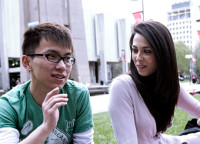 Students on lawn