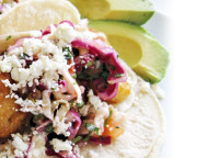 Fish tacos and avocado