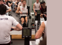 Mens Crew student athlete in the gym