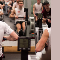 Mens Crew student athlete in the gym