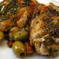 Image of chicken and olives dish